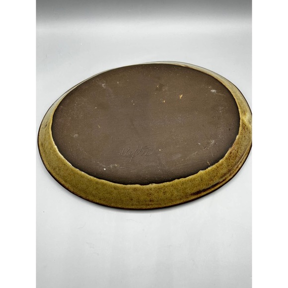 Vintage Autumn Decor Fall Leaves Serving Platter Maple Leaves Pottery - Picture 8 of 9